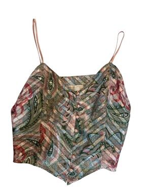 Vintage Victoria’s Secret Paisley Chiffon Cami Y2K Fairy Top
